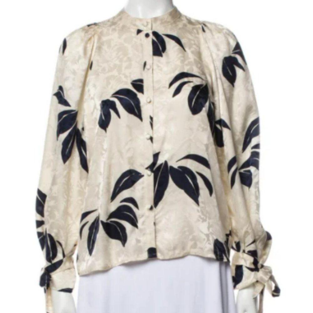 WARM Silk Floral Print Blouse